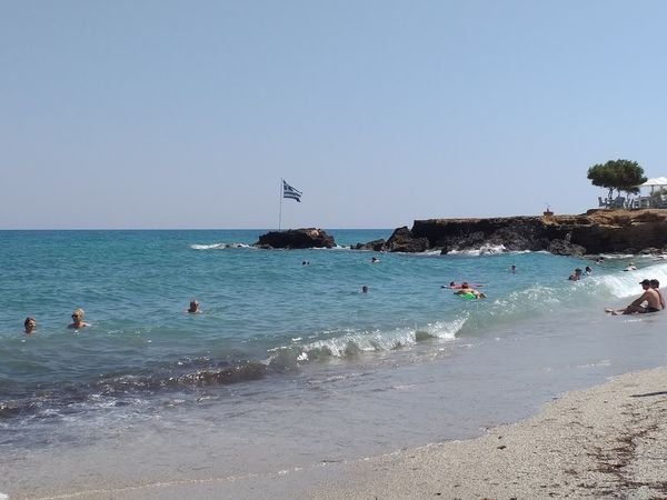 Gouves Beach - soft sand and shallow water 2.9 km from the village