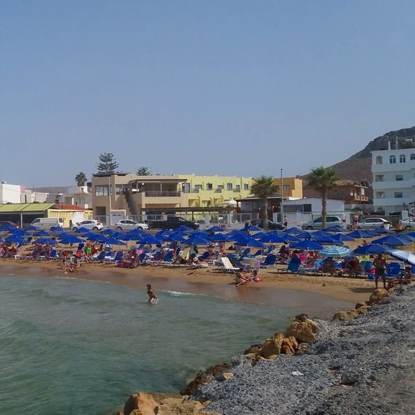Gournes Beach beside CRETAquarium near Gouves
